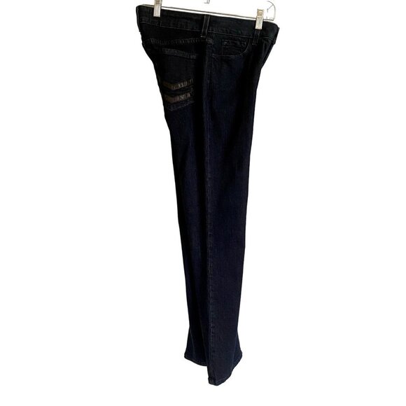 NYDJ Not Your Daughter's Jeans Faux Leather Accent Back Pockets Size 4 NWT NEW - Picture 4 of 13